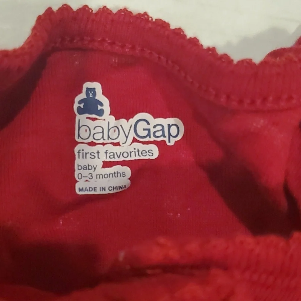 Baby Gap Christmas Lights footed one piece 0-3 months